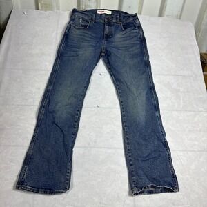 Wrangler Mens Slim Boot 77 Jeans Blue Denim 10MGW77CR Stretch Whisker Size 36x30